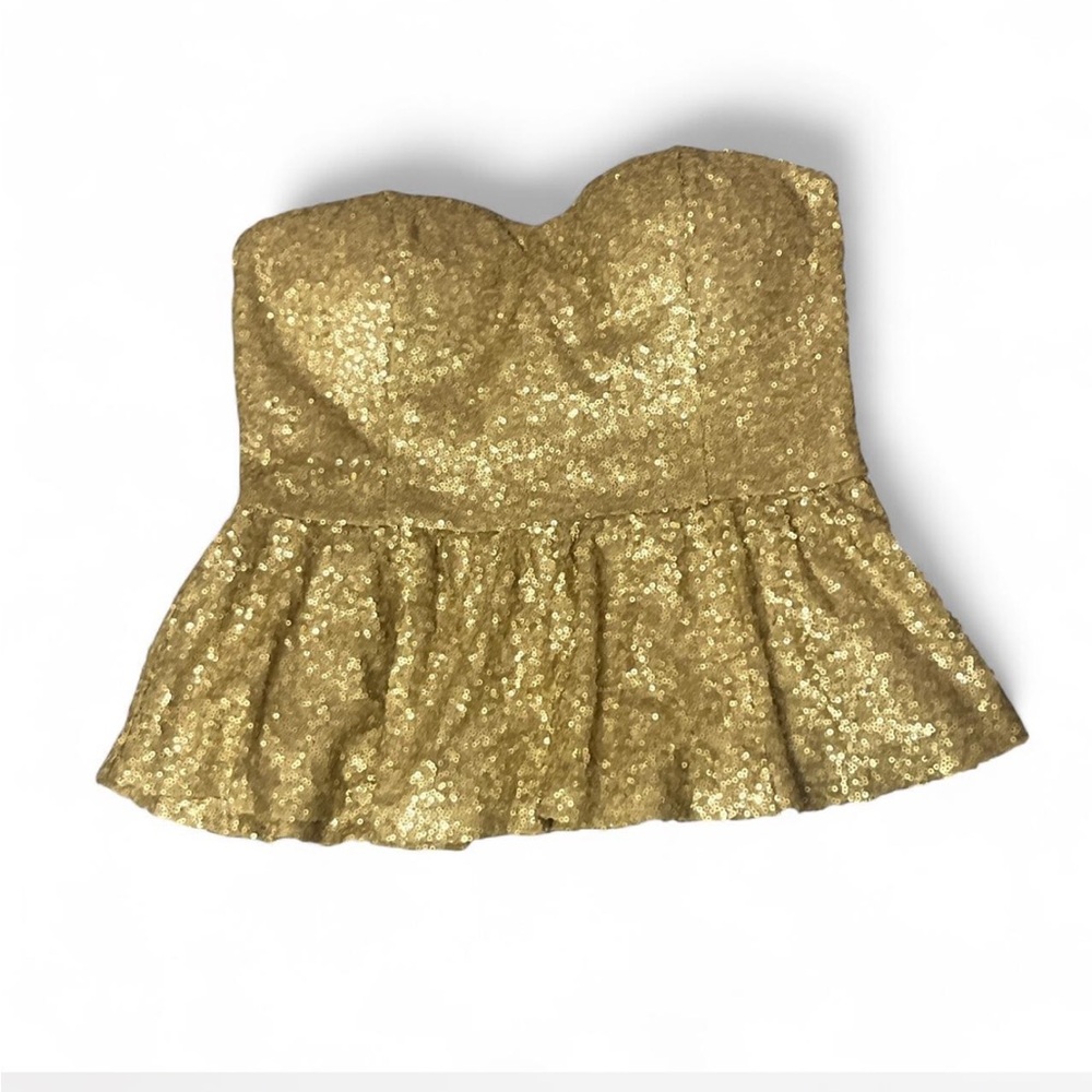 vintage Forever 21 Gold Sequin Top